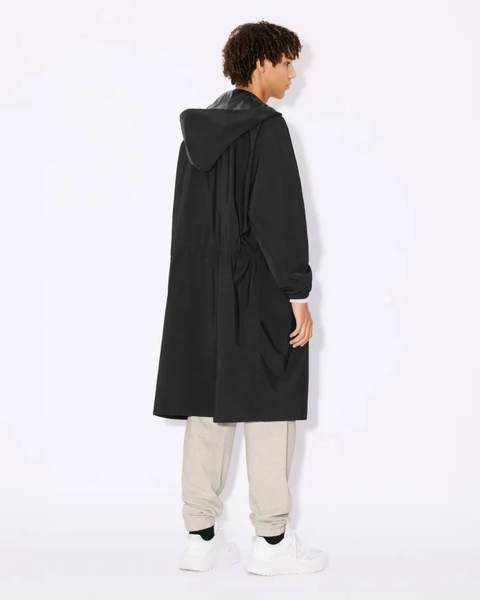 Kenzo Jackets And Coats Men Bicolor Paris039 Long Windbreaker Black
