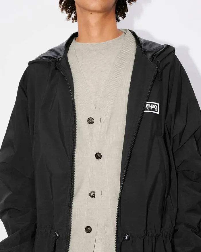 Kenzo Jackets And Coats Men Bicolor Paris039 Long Windbreaker Black