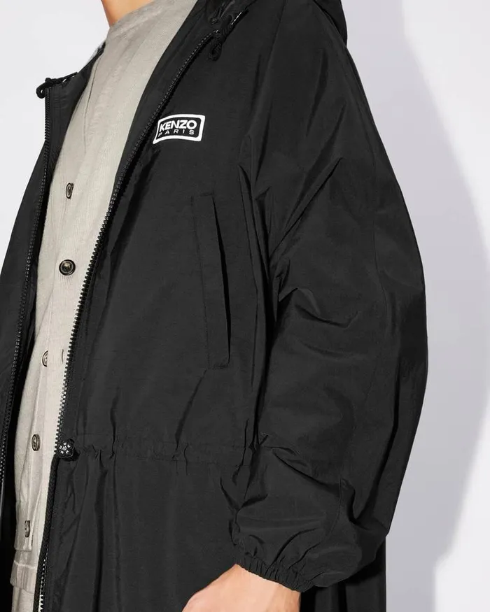 Kenzo Jackets And Coats Men Bicolor Paris039 Long Windbreaker Black