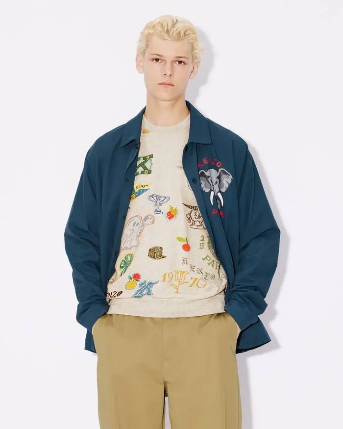Kenzo Jackets And Coats Men Elephant039 Coach Jacket Midnight Blue