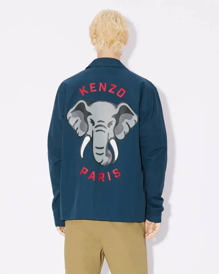 Kenzo Jackets And Coats Men Elephant039 Coach Jacket Midnight Blue