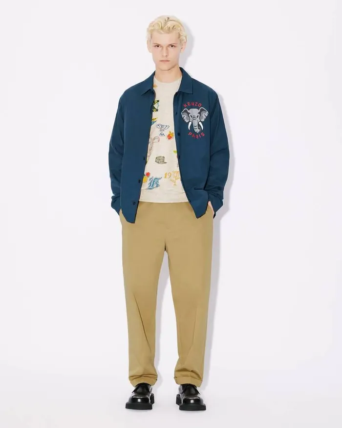 Kenzo Jackets And Coats Men Elephant039 Coach Jacket Midnight Blue