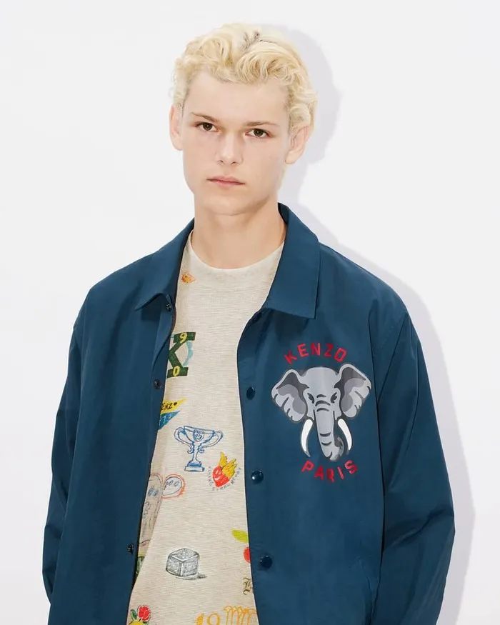 Kenzo Jackets And Coats Men Elephant039 Coach Jacket Midnight Blue