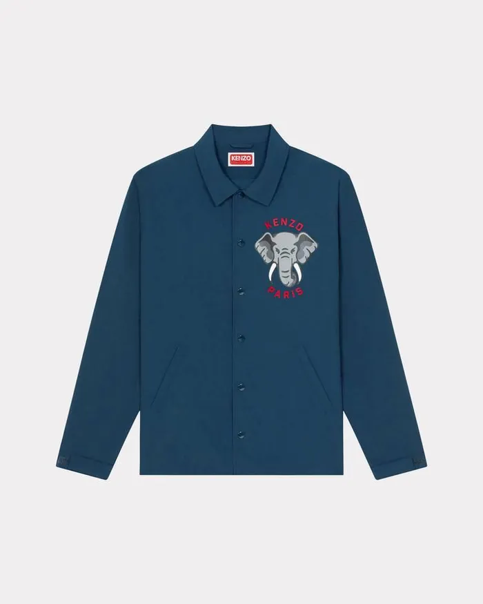 Kenzo Jackets And Coats Men Elephant039 Coach Jacket Midnight Blue