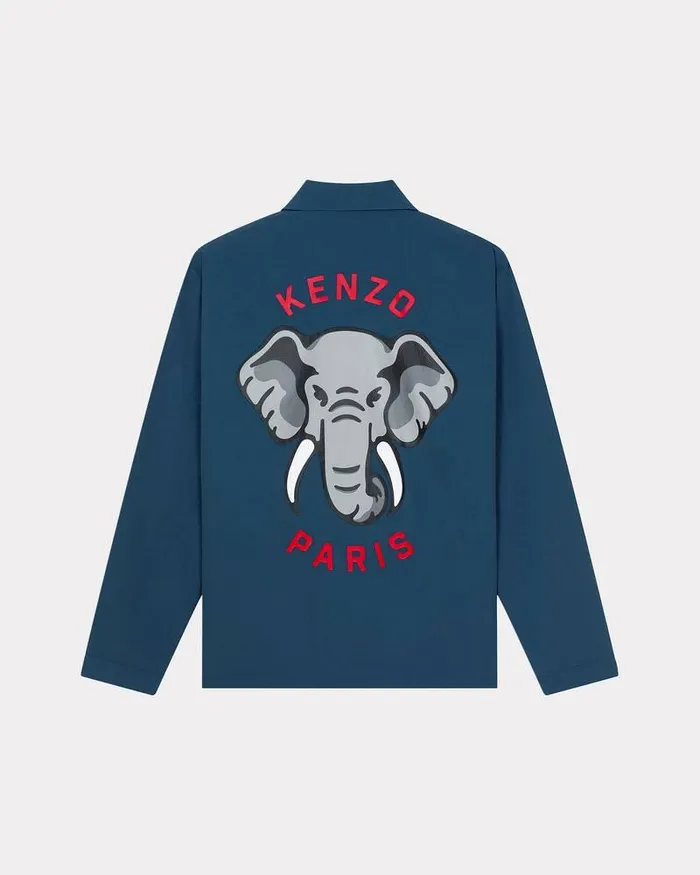 Kenzo Jackets And Coats Men Elephant039 Coach Jacket Midnight Blue