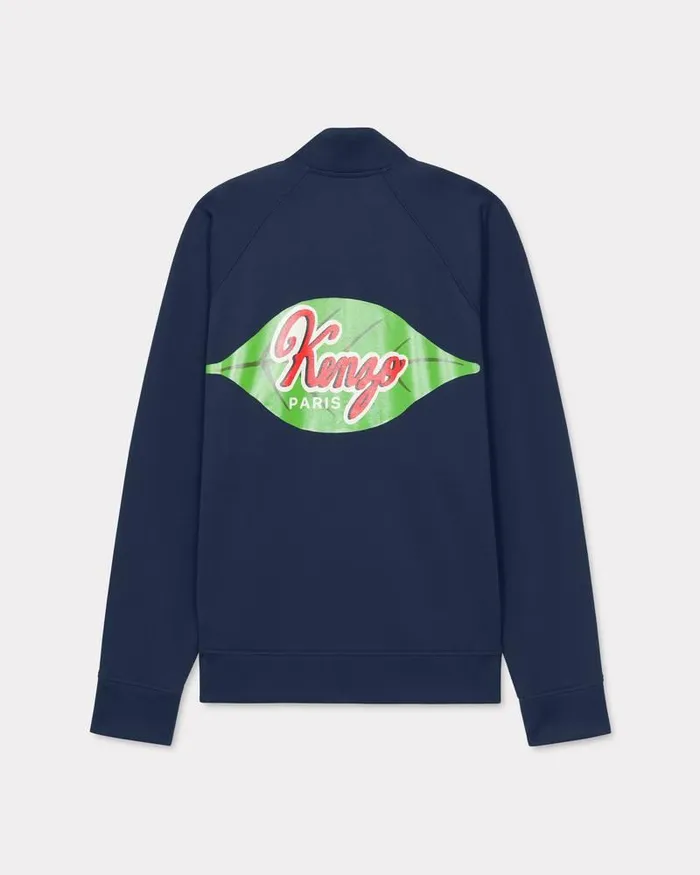 Kenzo Jackets And Coats Men Fruit Stickers039 Track Jacket Midnight Blue