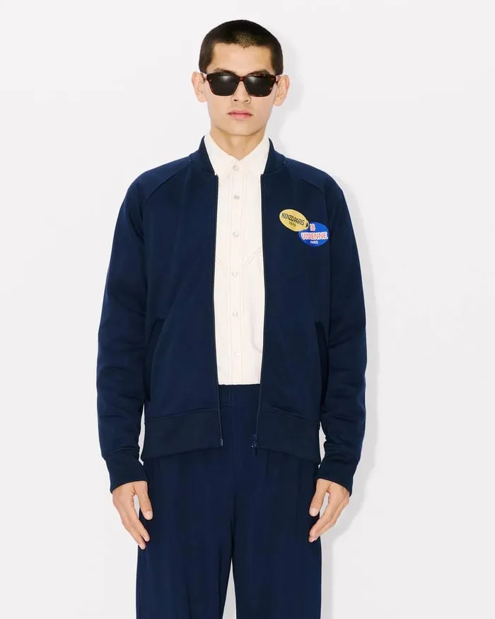 Kenzo Jackets And Coats Men Fruit Stickers039 Track Jacket Midnight Blue