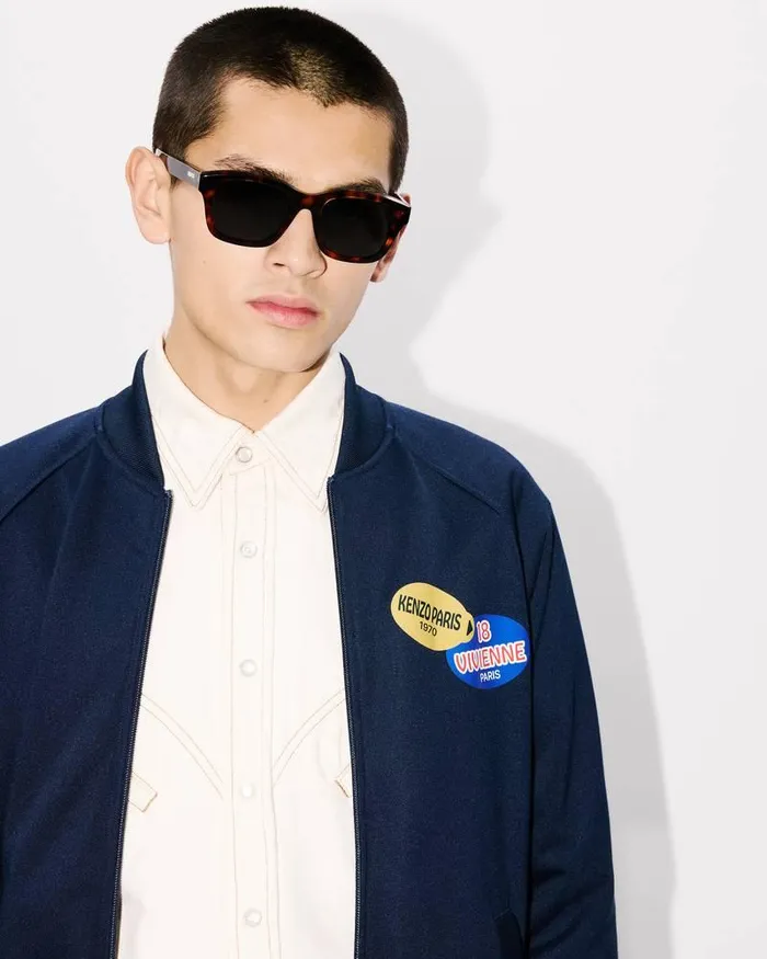 Kenzo Jackets And Coats Men Fruit Stickers039 Track Jacket Midnight Blue