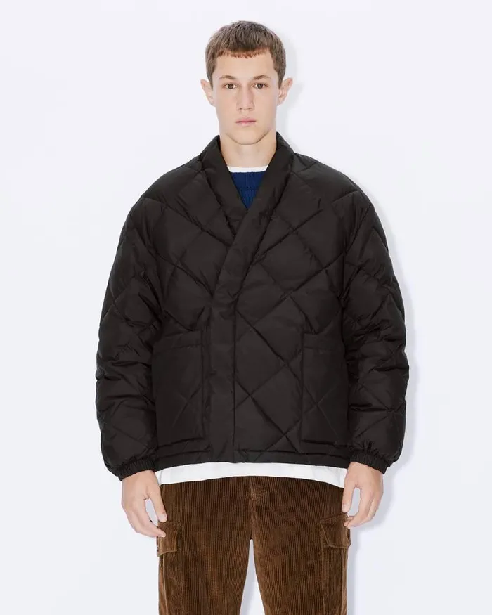 Kenzo Jackets And Coats Men Kimono Puffer Jacket Black