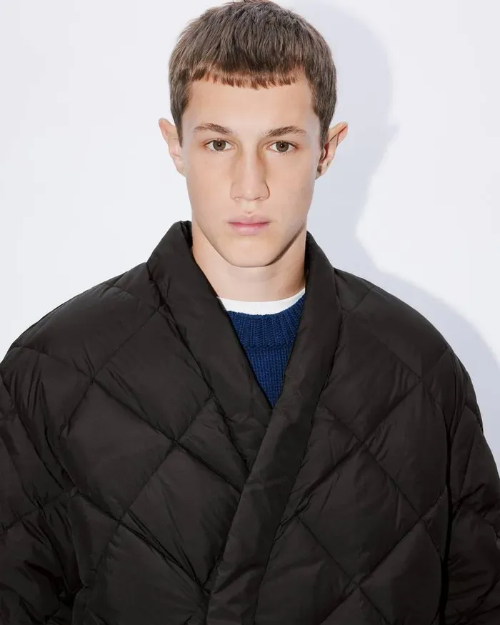 Kenzo Jackets And Coats Men Kimono Puffer Jacket Black