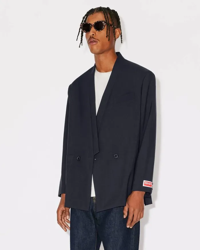 Kenzo Jackets And Coats Men Kimono Suit Jacket Midnight Blue