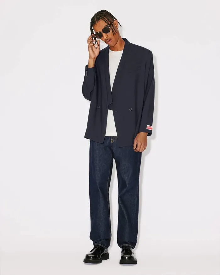 Kenzo Jackets And Coats Men Kimono Suit Jacket Midnight Blue