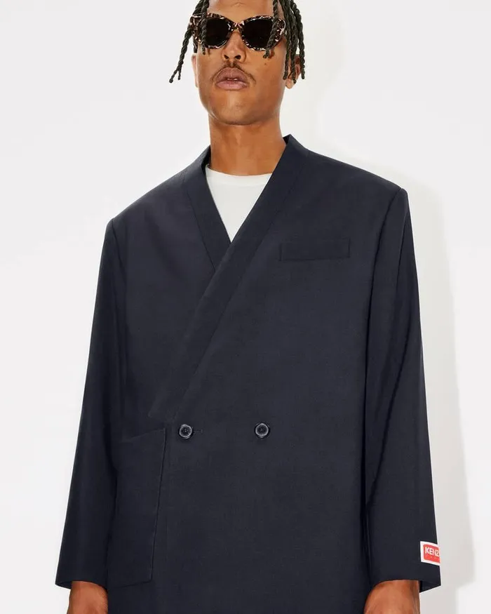 Kenzo Jackets And Coats Men Kimono Suit Jacket Midnight Blue
