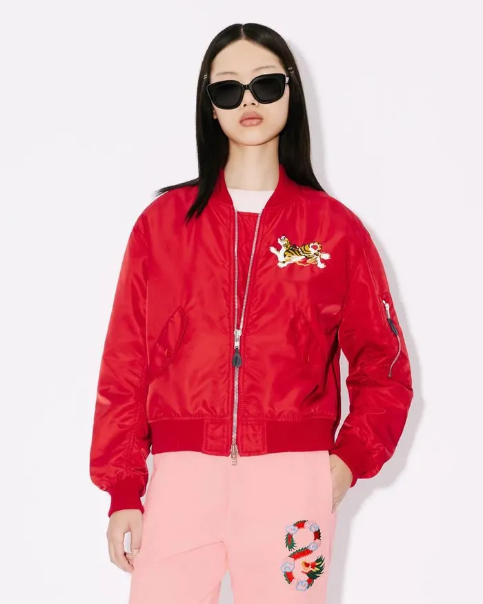 Kenzo Jackets And Coats Women 039Year Of The Dragon039 Embroidered Bomber Jacket Cherry