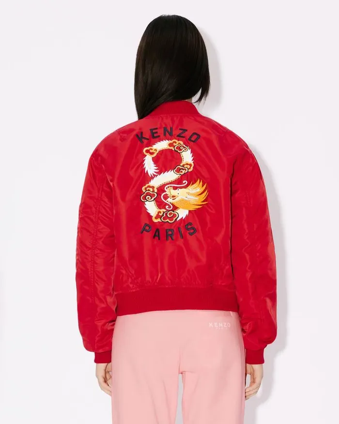 Kenzo Jackets And Coats Women 039Year Of The Dragon039 Embroidered Bomber Jacket Cherry