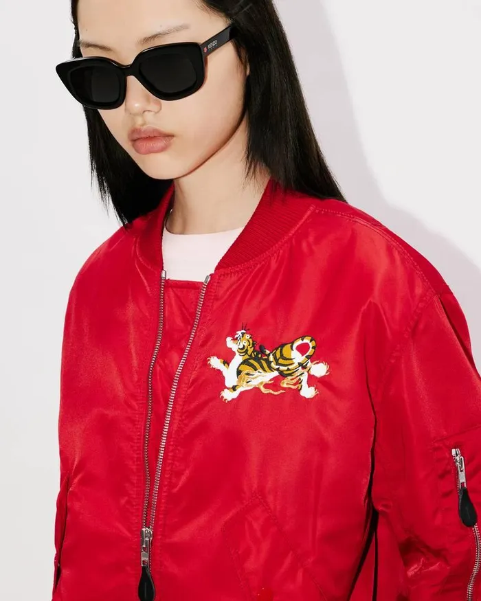 Kenzo Jackets And Coats Women 039Year Of The Dragon039 Embroidered Bomber Jacket Cherry