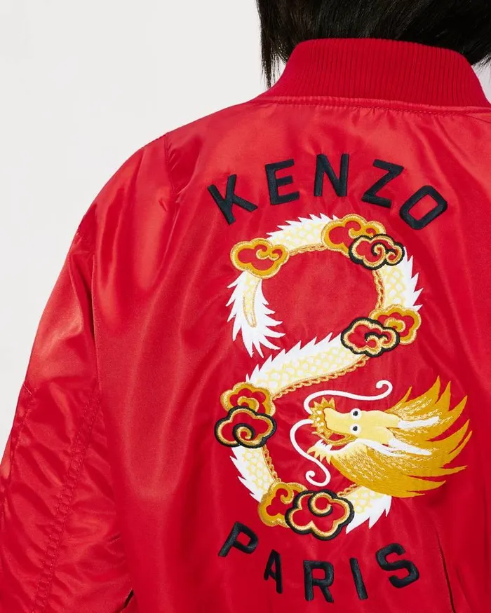 Kenzo Jackets And Coats Women 039Year Of The Dragon039 Embroidered Bomber Jacket Cherry