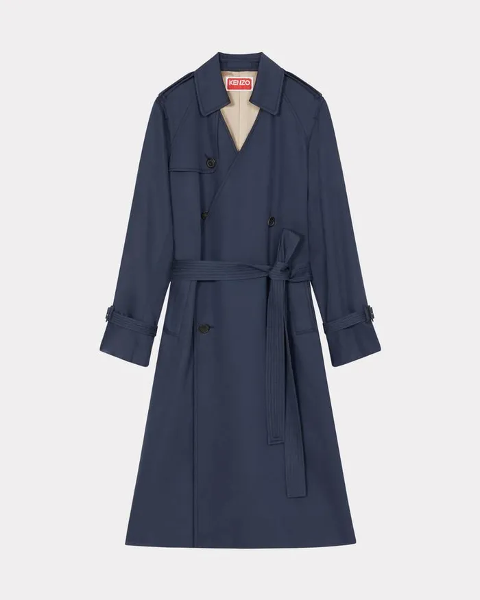 Kenzo Jackets And Coats Women Kimono Trench Coat Midnight Blue