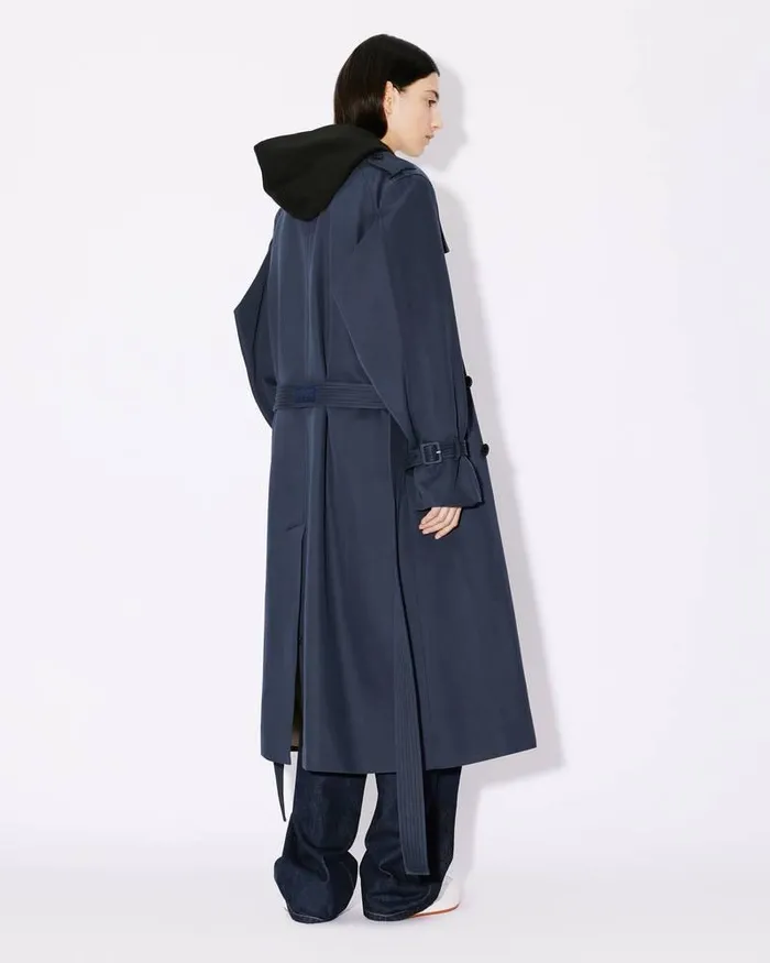 Kenzo Jackets And Coats Women Kimono Trench Coat Midnight Blue
