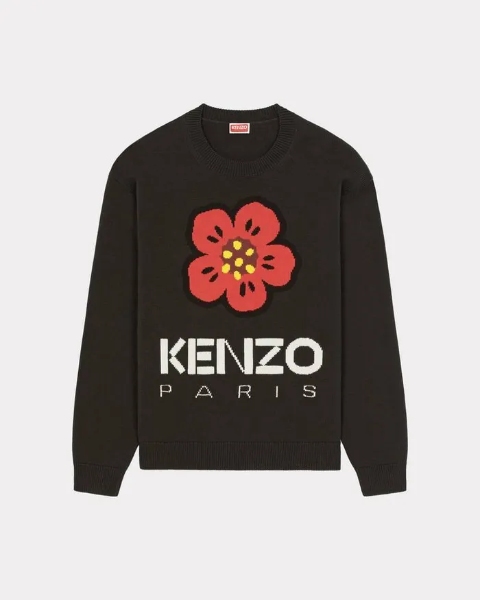 Kenzo Knitwear Men Boke Flower039 Jumper Black