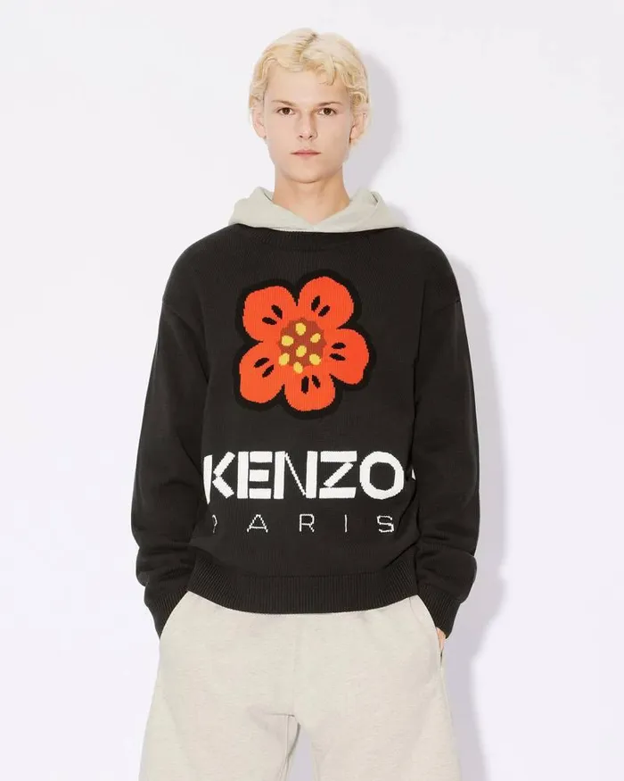 Kenzo Knitwear Men Boke Flower039 Jumper Black