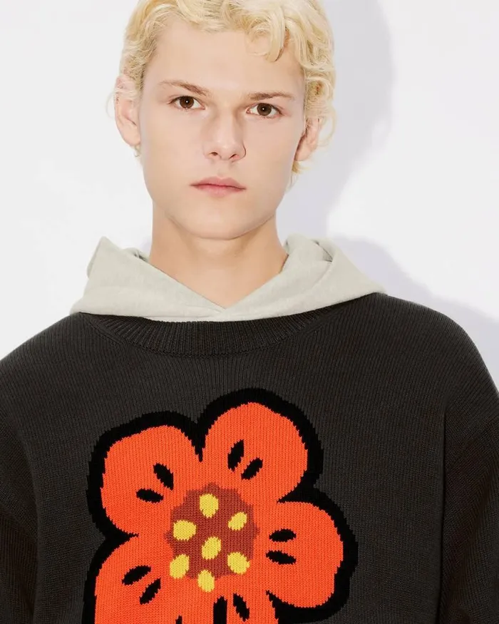 Kenzo Knitwear Men Boke Flower039 Jumper Black