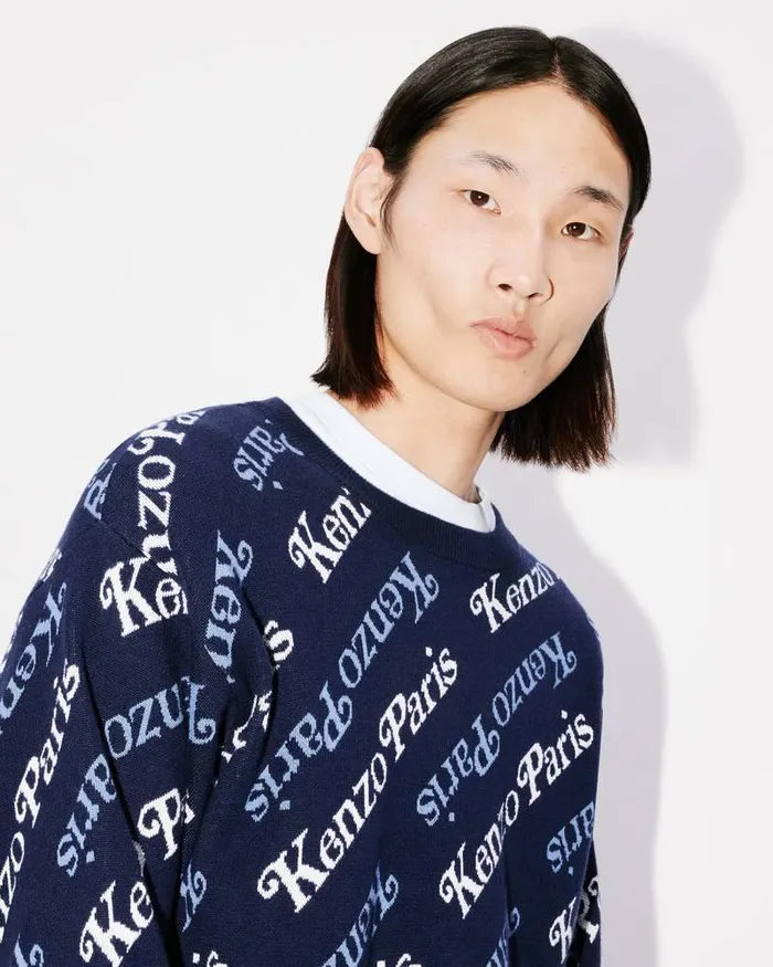 Kenzo Knitwear Men By Verdy039 Jumper Midnight Blue