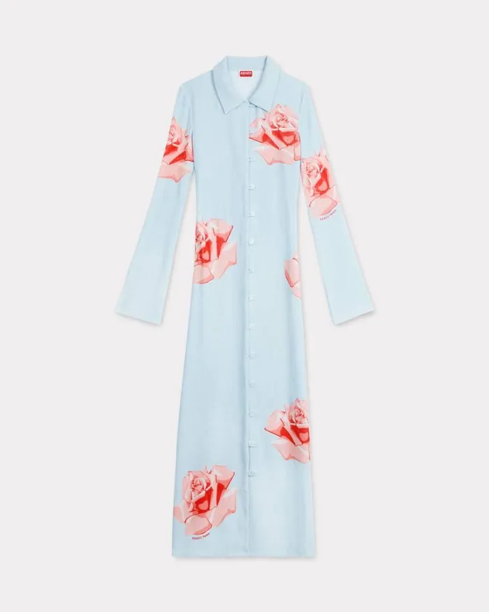 Kenzo Shirts And Tops Women Rose039 Elevated Woven Cardigan Light Blue