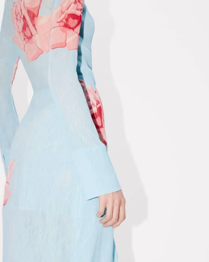 Kenzo Shirts And Tops Women Rose039 Elevated Woven Cardigan Light Blue