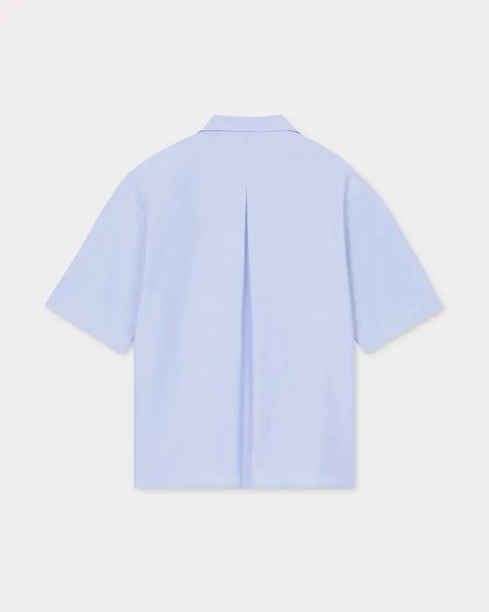 Kenzo Shirts Men Orange039 Hawaiian Shirt Sky Blue