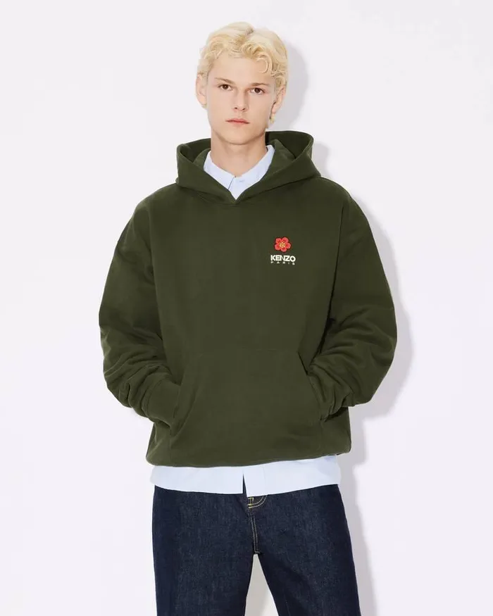 Kenzo Sweatshirts And Hoodies Men 039Boke Flower039 Oversize Sweatshirt Dark Khaki
