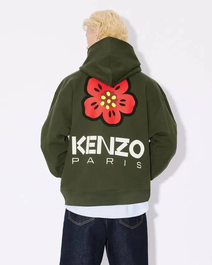 Kenzo Sweatshirts And Hoodies Men 039Boke Flower039 Oversize Sweatshirt Dark Khaki