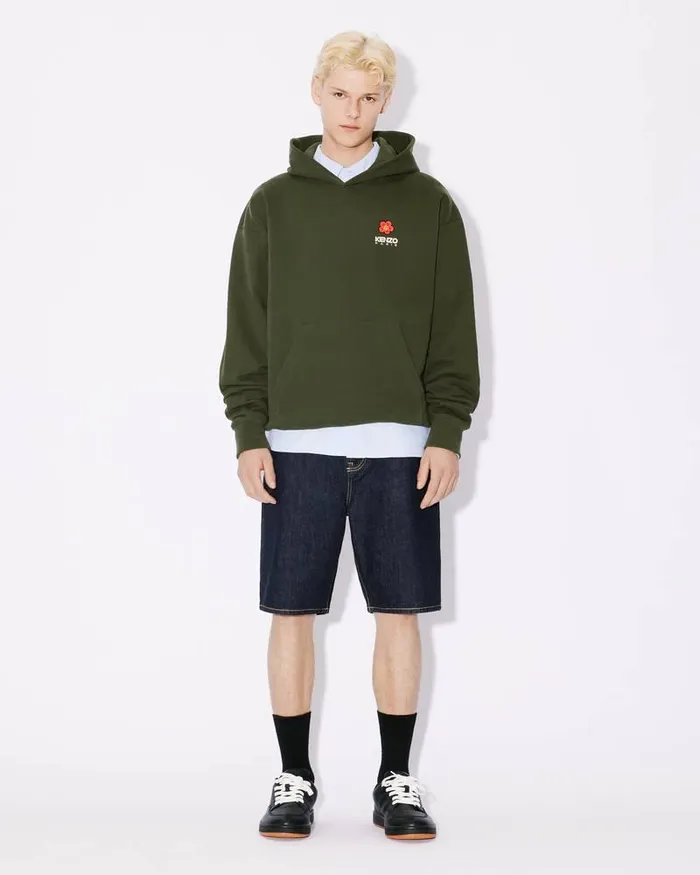 Kenzo Sweatshirts And Hoodies Men 039Boke Flower039 Oversize Sweatshirt Dark Khaki