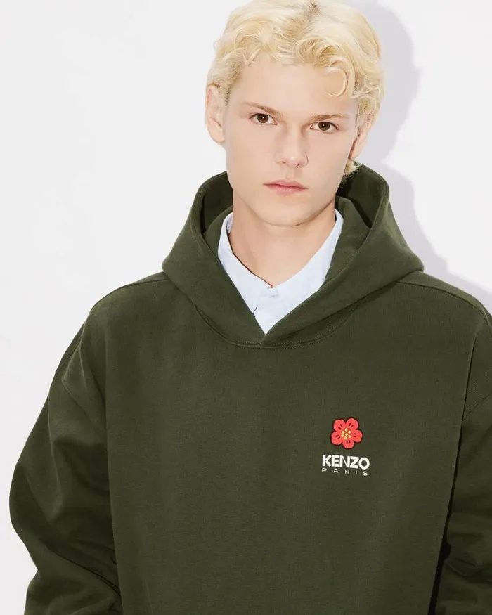 Kenzo Sweatshirts And Hoodies Men 039Boke Flower039 Oversize Sweatshirt Dark Khaki
