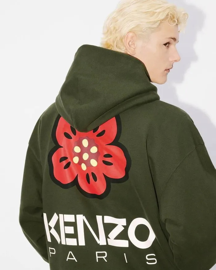 Kenzo Sweatshirts And Hoodies Men 039Boke Flower039 Oversize Sweatshirt Dark Khaki