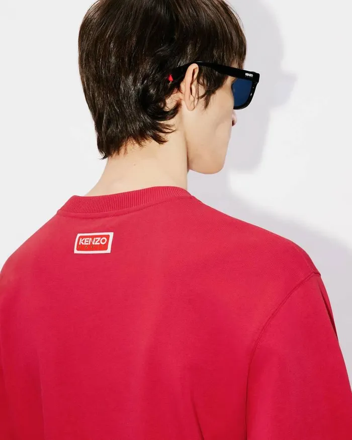 Kenzo Sweatshirts And Hoodies Men Elephant039 Embroidered Sweatshirt Cherry