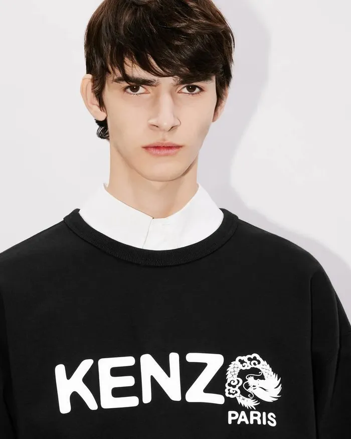 Kenzo Sweatshirts And Hoodies MenWomen 039Year Of The Dragon039 Oversize Genderless Sweatshirt Black