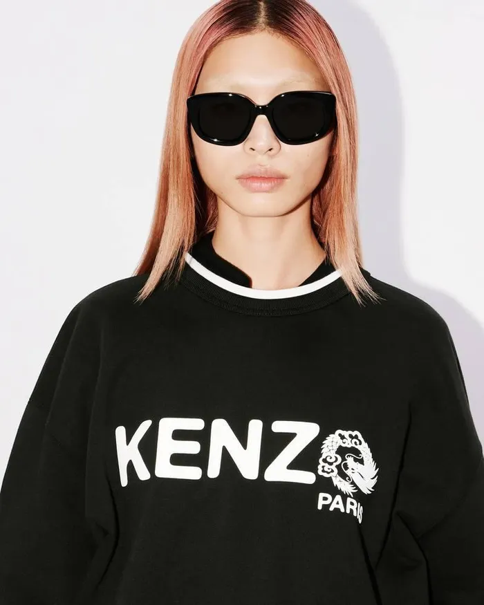 Kenzo Sweatshirts And Hoodies MenWomen 039Year Of The Dragon039 Oversize Genderless Sweatshirt Black