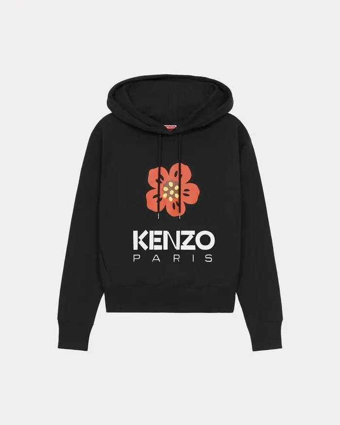 Kenzo Sweatshirts And Hoodies Women 039Boke Flower039 Hooded Sweatshirt Black