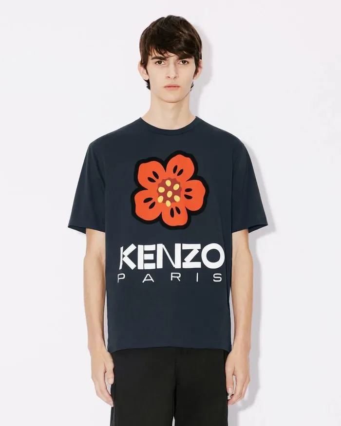 Kenzo TShirts And Polos Men 039Boke Flower039 Classic Tshirt Midnight Blue