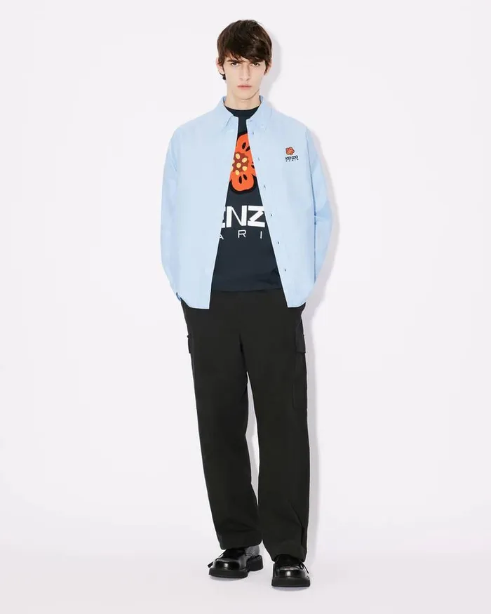 Kenzo TShirts And Polos Men 039Boke Flower039 Classic Tshirt Midnight Blue