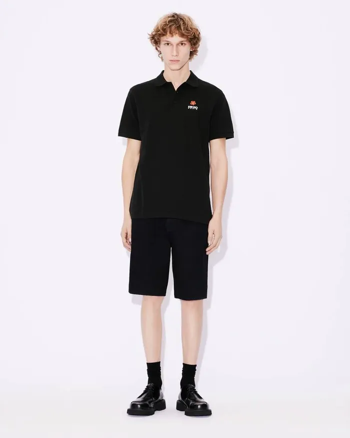 Kenzo TShirts And Polos Men 039Boke Flower039 Embroidered Polo Shirt Black