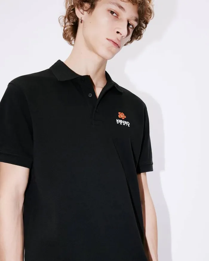 Kenzo TShirts And Polos Men 039Boke Flower039 Embroidered Polo Shirt Black