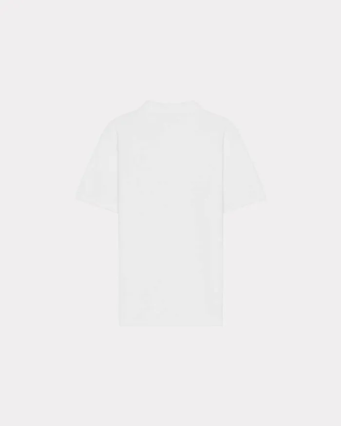Kenzo TShirts And Polos Men 039Boke Flower039 Embroidered Polo Shirt White