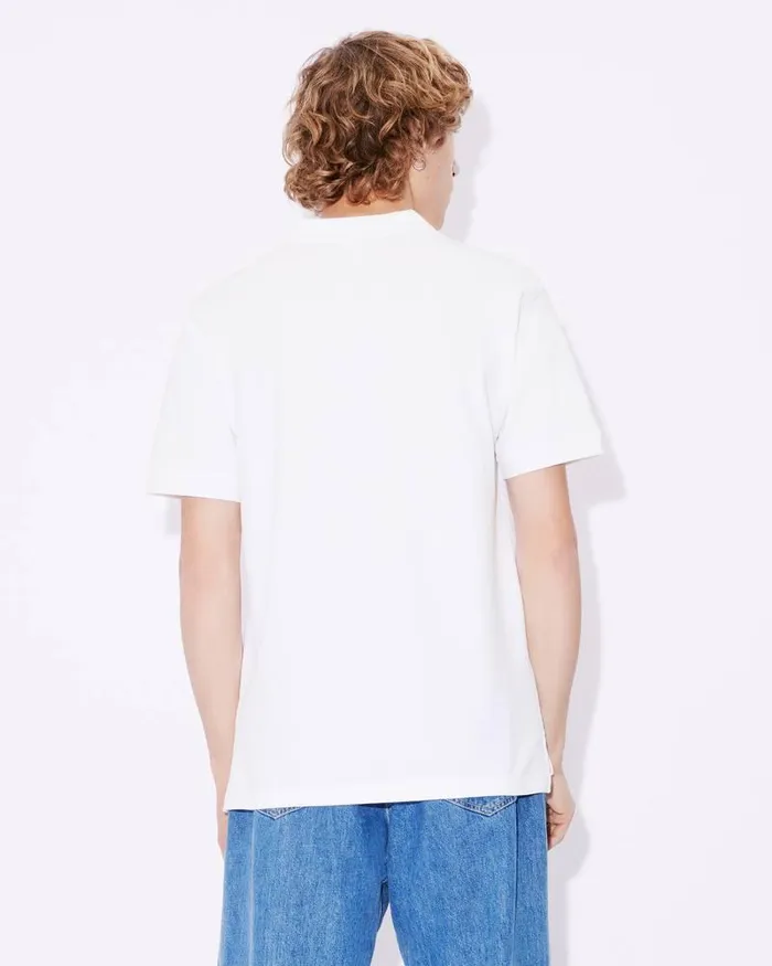 Kenzo TShirts And Polos Men 039Boke Flower039 Embroidered Polo Shirt White