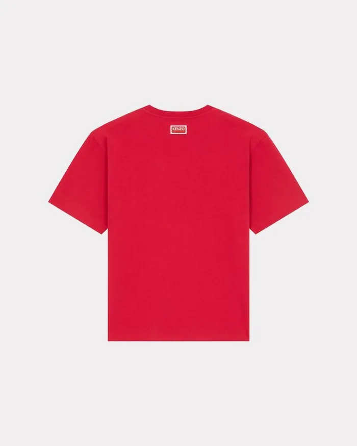 Kenzo TShirts And Polos Men Elephant039 Oversized Embroidered Tshirt Cherry