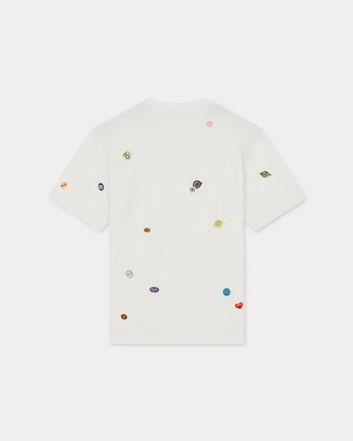 Kenzo TShirts And Polos Men Fruit Stickers039 Classic Tshirt Off White