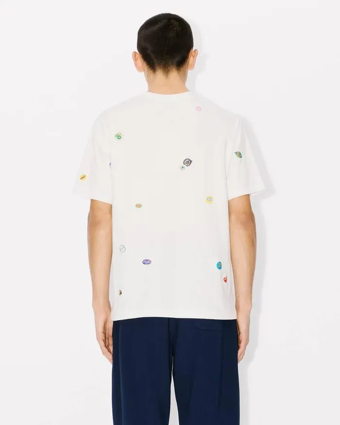 Kenzo TShirts And Polos Men Fruit Stickers039 Classic Tshirt Off White