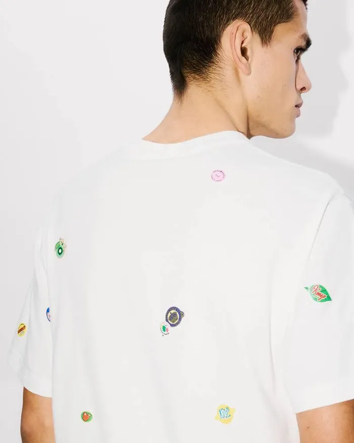 Kenzo TShirts And Polos Men Fruit Stickers039 Classic Tshirt Off White