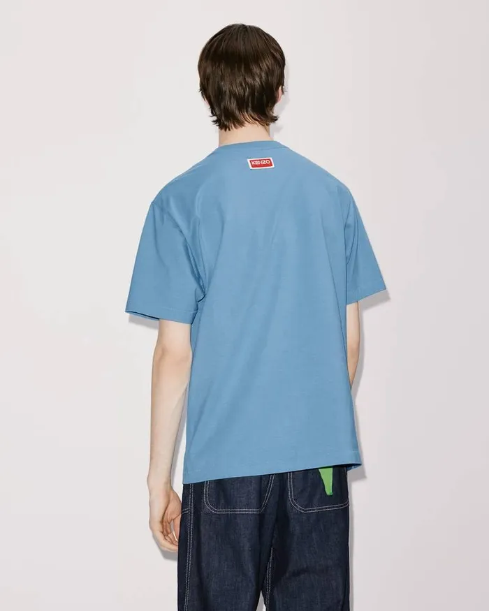 Kenzo TShirts And Polos Men Varsity Jungle039 Elephant Tshirt Cyan